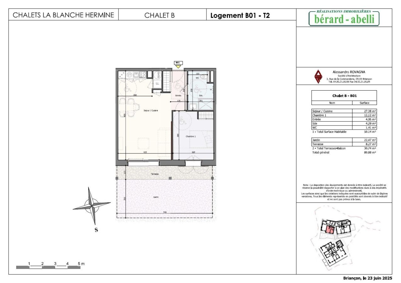 APPARTEMENT T2 NEUF A VENDRE - ST CHAFFREY - 50.14 m2 - 405 130 &euro;