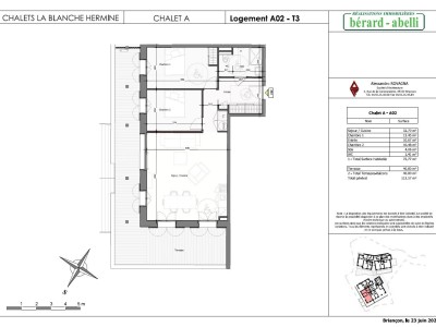 APPARTEMENT T3 NEUF A VENDRE - ST CHAFFREY - 72.65 m2 - 568 698 &euro;